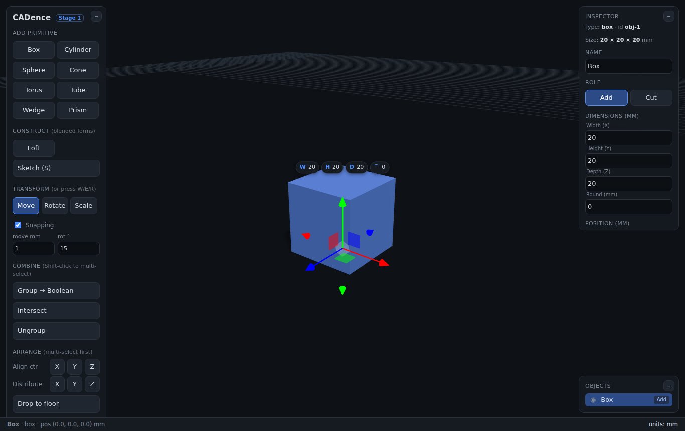CADence browser 3D modeler