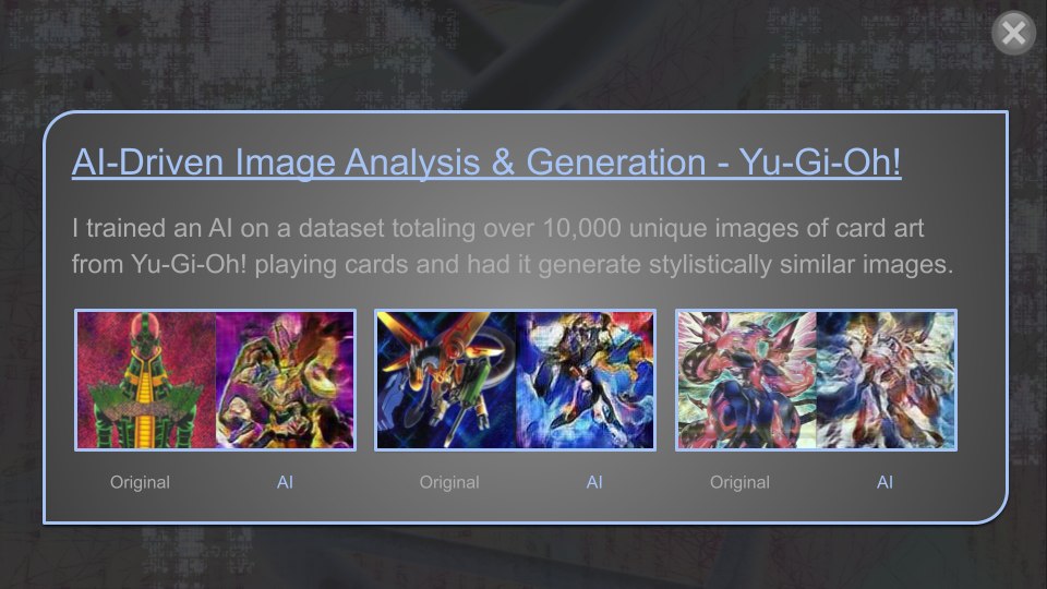 Slide comparing original trading card art with AI-generated images