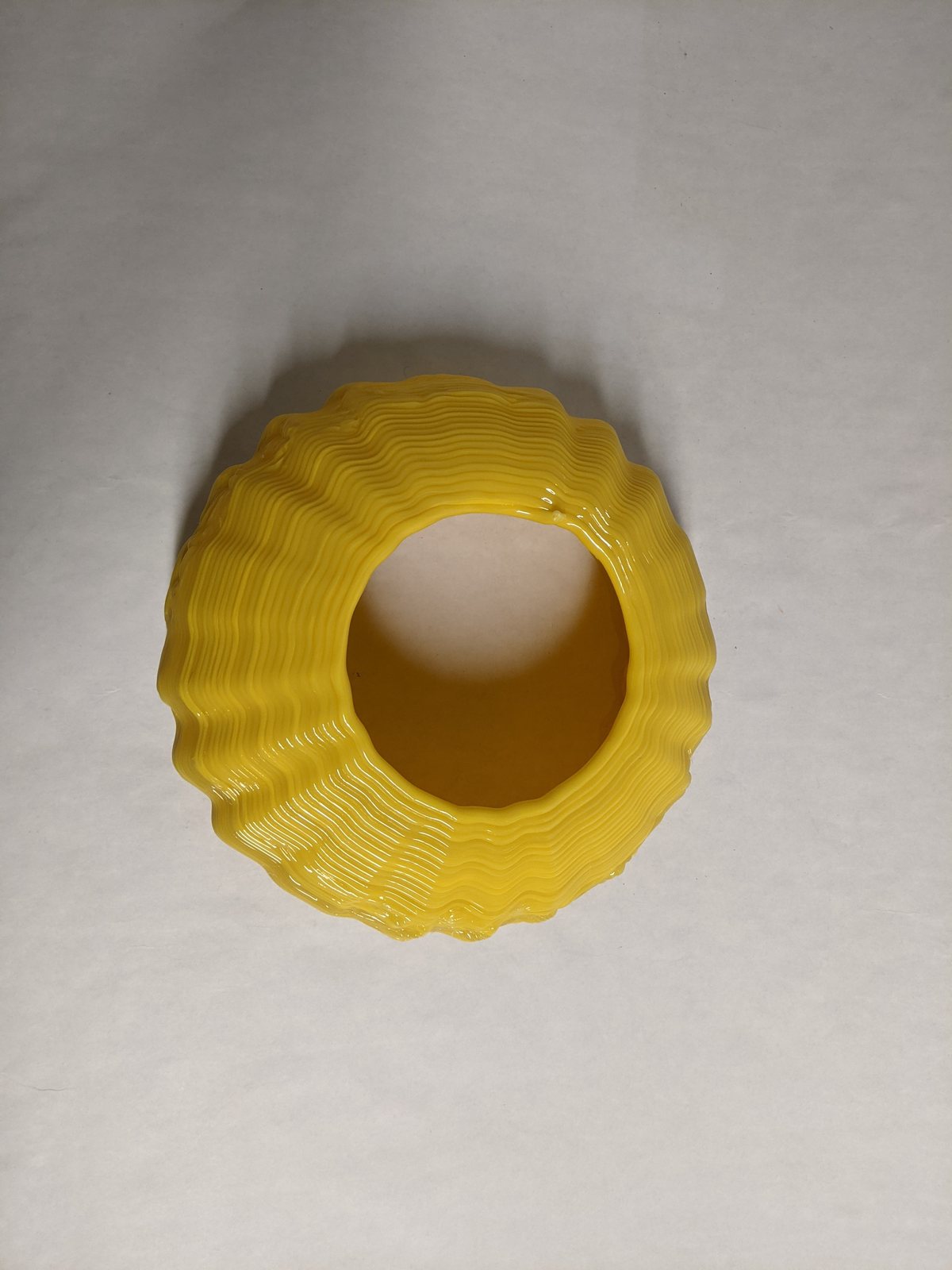 Top-down view into the printed sculpture