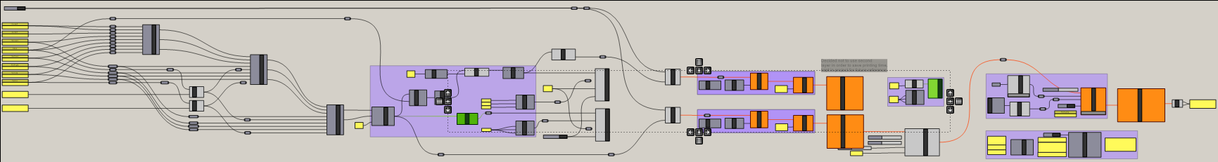 Grasshopper node graph for the generative pipeline