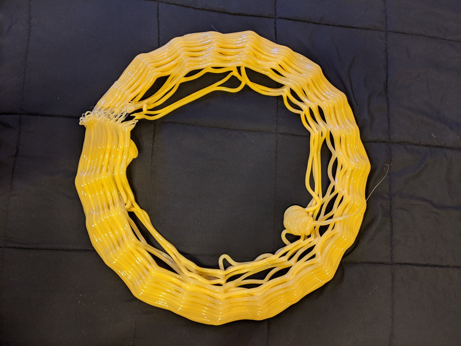 The finished 3D-printed ring sculpture