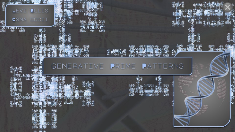 Generative Prime Patterns title screen
